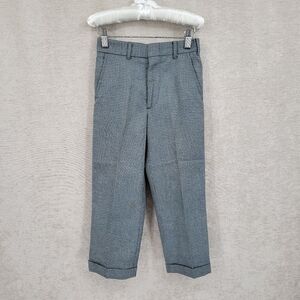 Galey & Lord Vintage Gray Checkered Houndstooth Dress Pants 50s 60s Boys